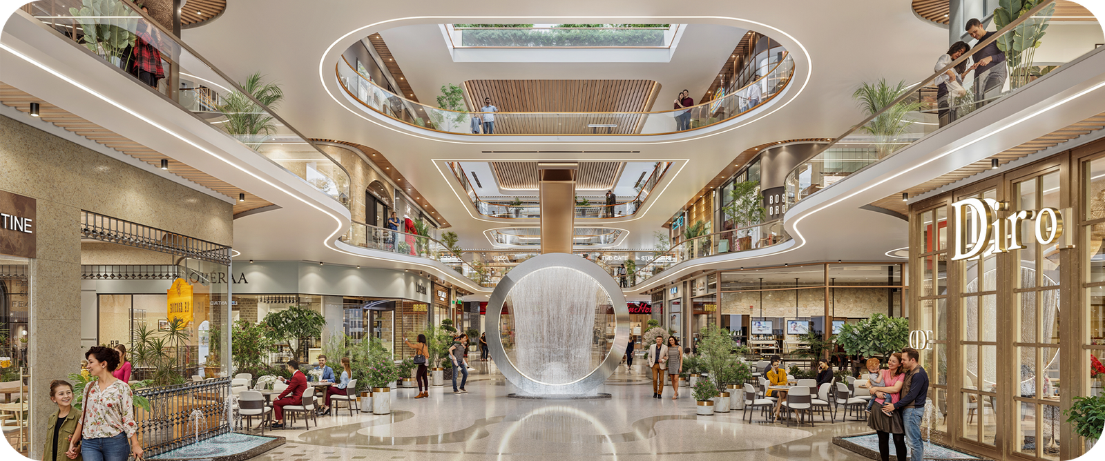 Luxury shopping promenade at Smartworld Le Courtyard Noida