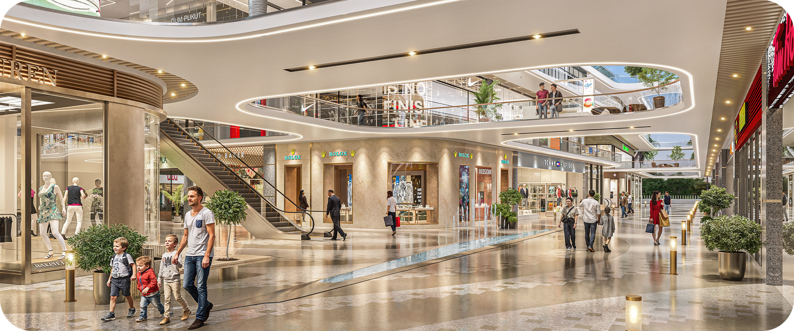Modern high street retail architecture at Smartworld Le Courtyard Noida
