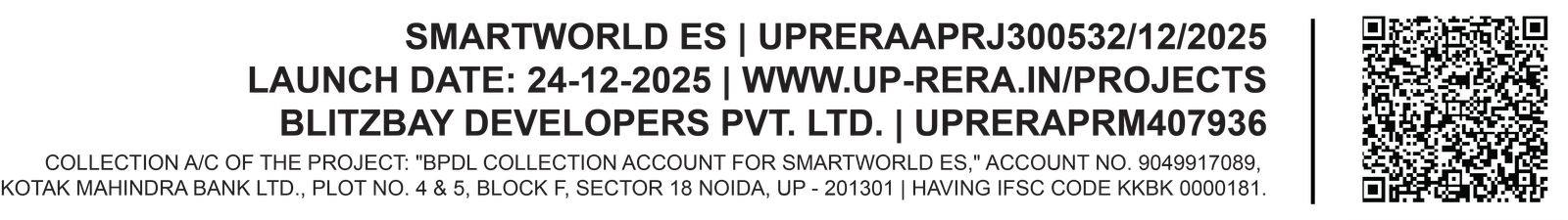 RERA registration details of Smartworld Le Courtyard Noida